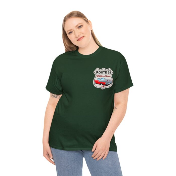 Route 55 cruisin lane Logo -Unisex Heavy Cotton Tee men's womans gift. - Image 76
