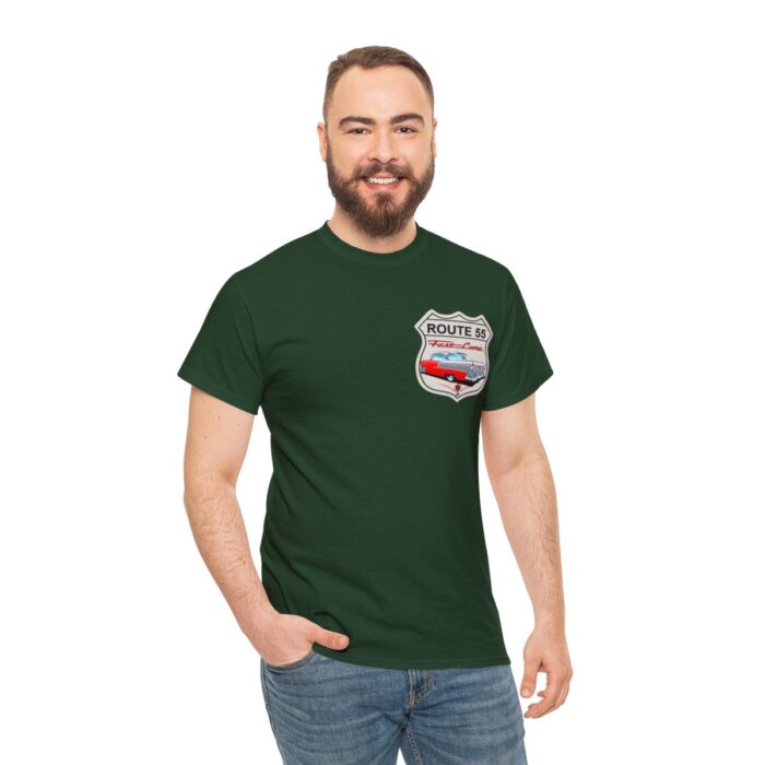 Route 55 cruisin lane Logo -Unisex Heavy Cotton Tee men's womans gift. - Image 77