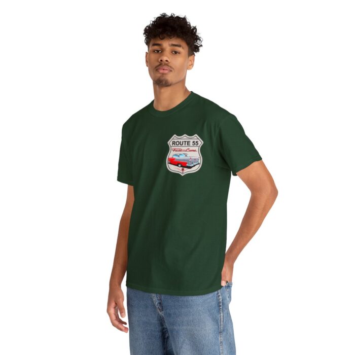Route 55 cruisin lane Logo -Unisex Heavy Cotton Tee men's womans gift. - Image 78