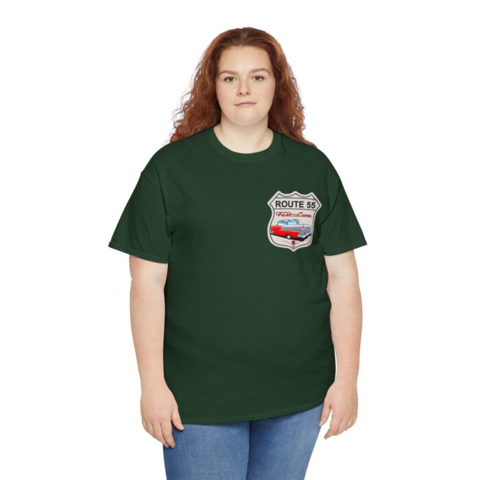 Route 55 cruisin lane Logo -Unisex Heavy Cotton Tee men's womans gift. - Image 79