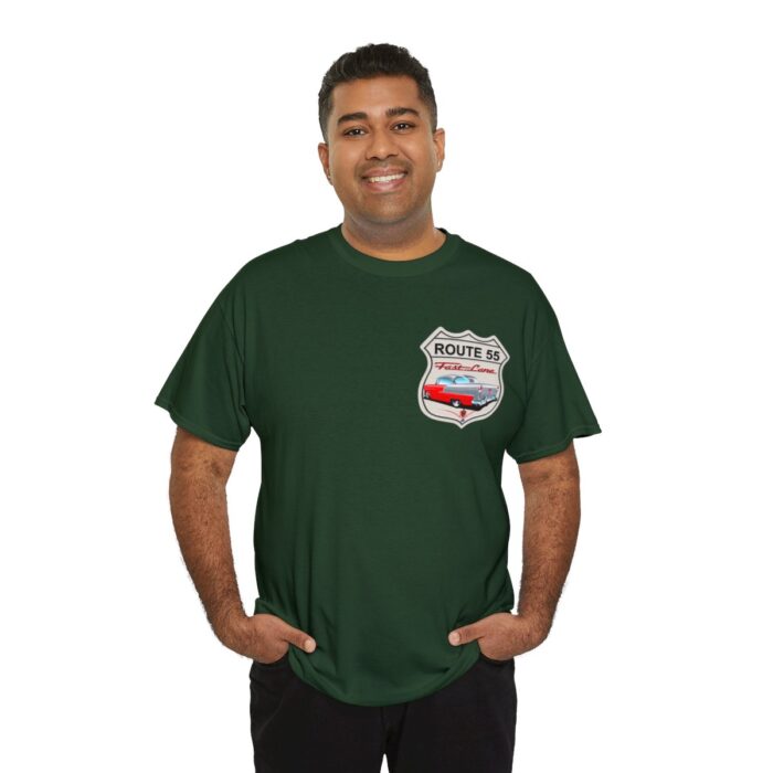 Route 55 cruisin lane Logo -Unisex Heavy Cotton Tee men's womans gift. - Image 80
