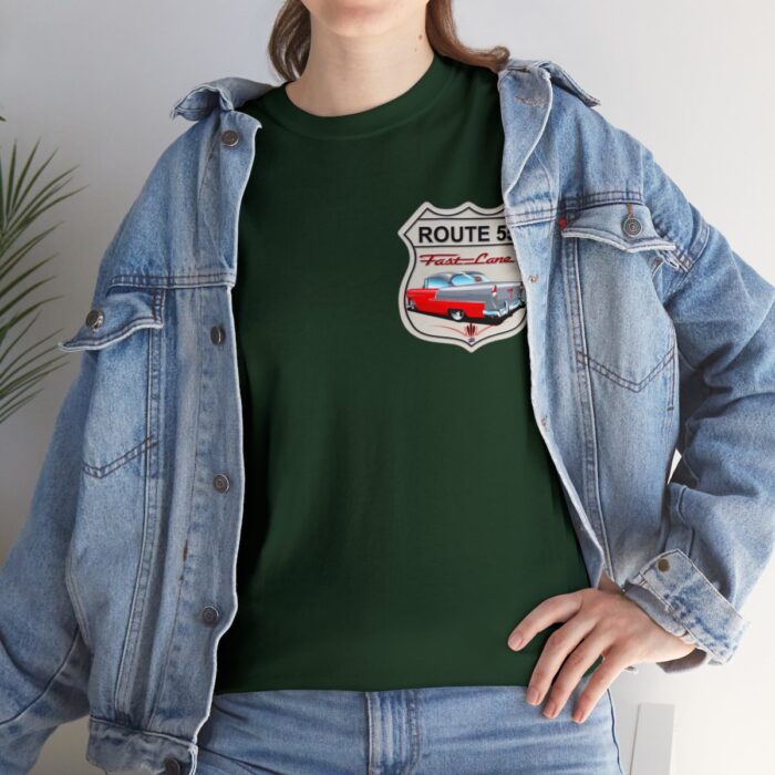 Route 55 cruisin lane Logo -Unisex Heavy Cotton Tee men's womans gift. - Image 81