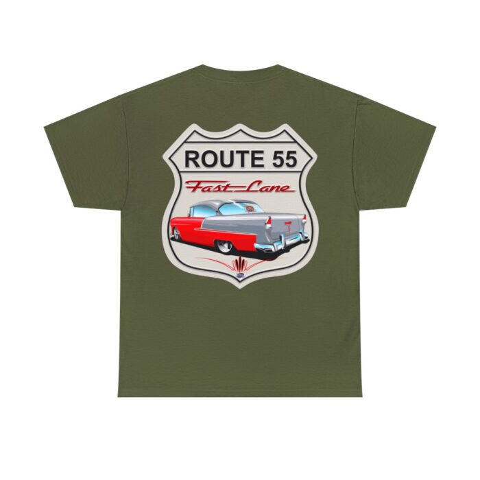 Route 55 cruisin lane Logo -Unisex Heavy Cotton Tee men's womans gift. - Image 61