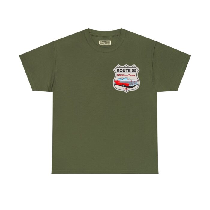 Route 55 cruisin lane Logo -Unisex Heavy Cotton Tee men's womans gift. - Image 62