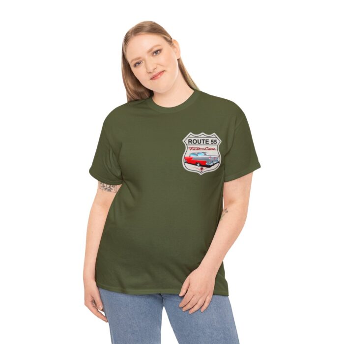 Route 55 cruisin lane Logo -Unisex Heavy Cotton Tee men's womans gift. - Image 64