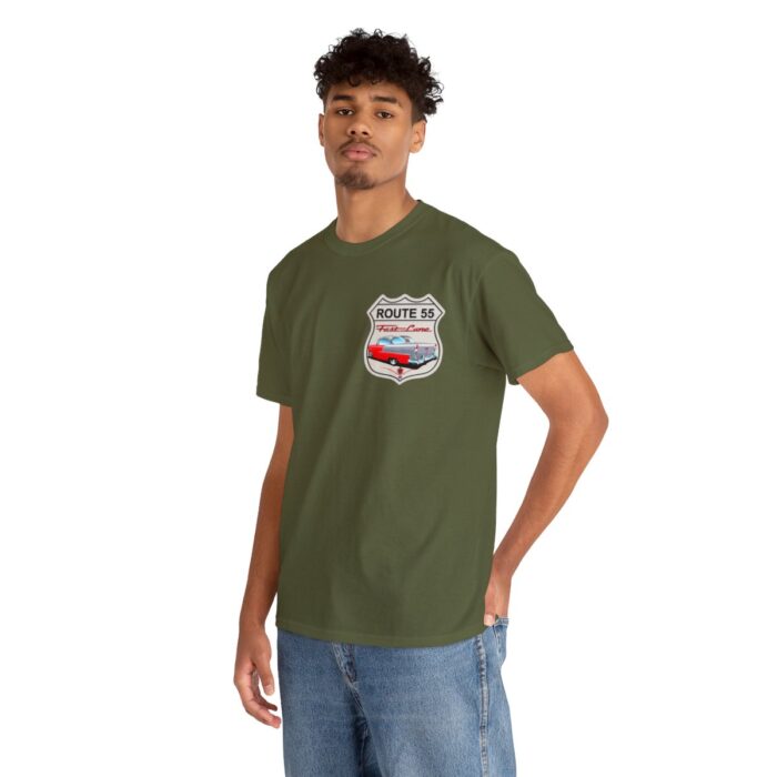 Route 55 cruisin lane Logo -Unisex Heavy Cotton Tee men's womans gift. - Image 66