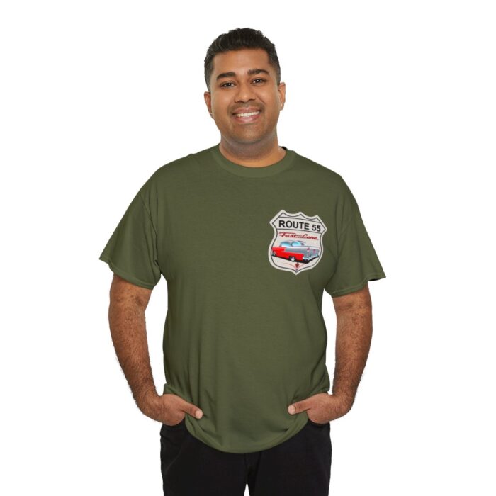 Route 55 cruisin lane Logo -Unisex Heavy Cotton Tee men's womans gift. - Image 68