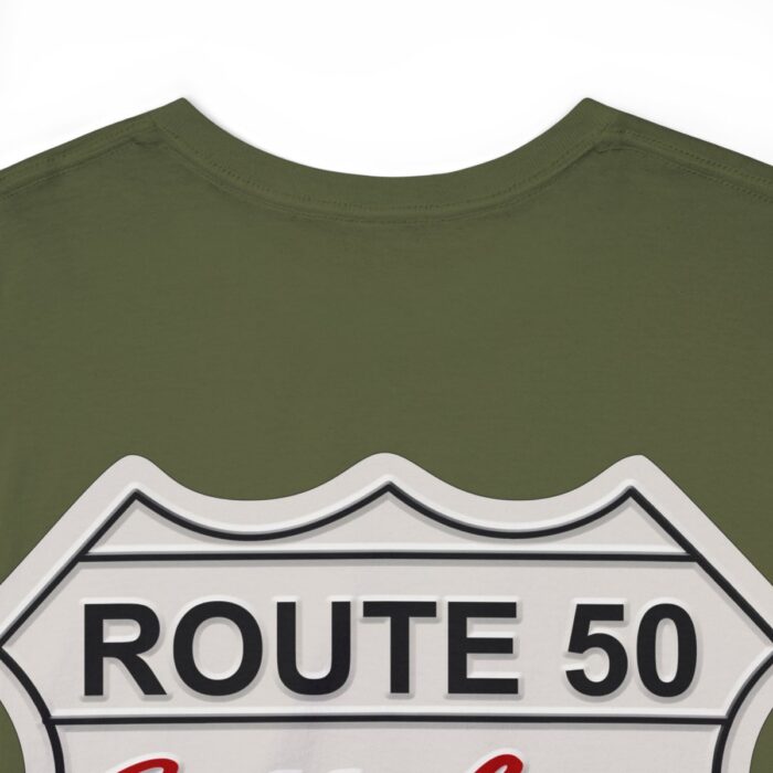 Route 50 Cadillac T- shirt -Unisex Heavy Cotton Tee men's woman gift - Image 60