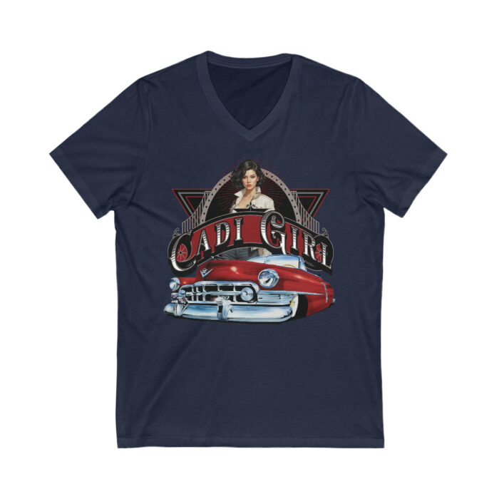 Cadi girl Unisex Jersey Short Sleeve V-Neck Tee - Image 7