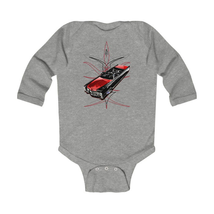 65 Cadi with pinstriping Infant Long Sleeve Bodysuit (Jimmy Smith Art - Tonys pinstriping) - Image 5