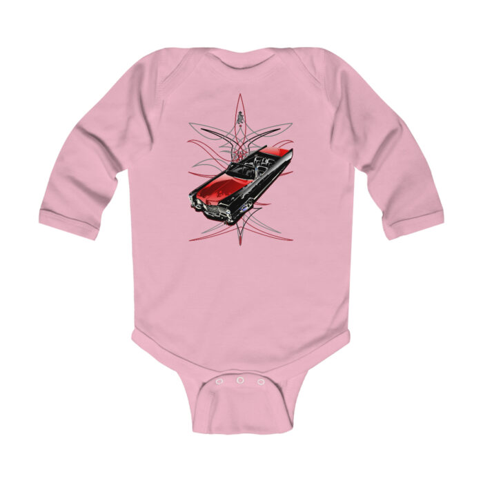65 Cadi with pinstriping Infant Long Sleeve Bodysuit (Jimmy Smith Art - Tonys pinstriping) - Image 11