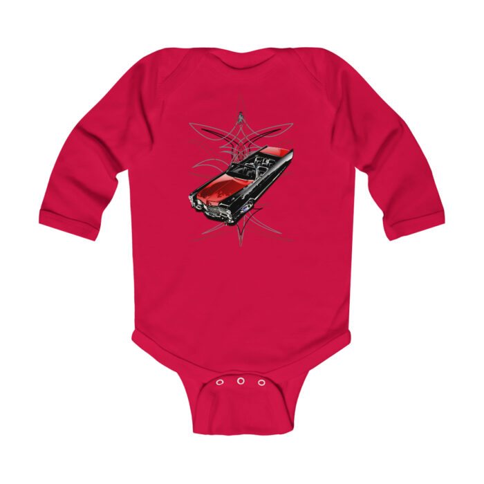 65 Cadi with pinstriping Infant Long Sleeve Bodysuit (Jimmy Smith Art - Tonys pinstriping) - Image 13