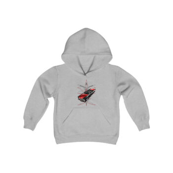 65 Cadi With pinstriping Youth Heavy Blend Hooded Sweatshirt (Jimmy Smith Art -Tonys pinstriping )