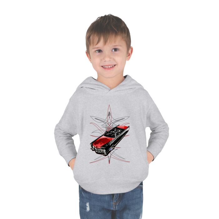 65 Cadi with pinstriping Toddler Pullover Fleece Hoodie (Jimmy Smith Art/ Tonys pinstriping) - Image 3
