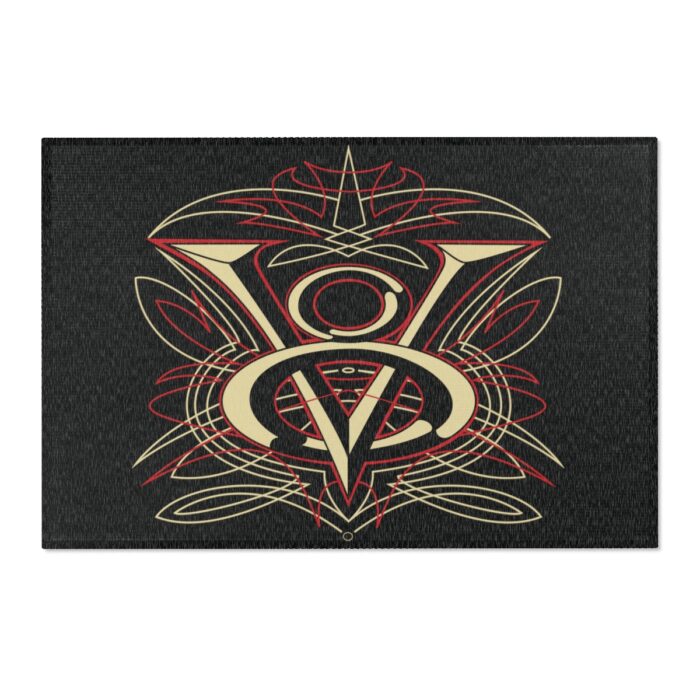 V8 logo with pinstriping Area Rugs - Image 6
