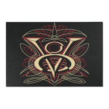 V8 logo with pinstriping Area Rugs