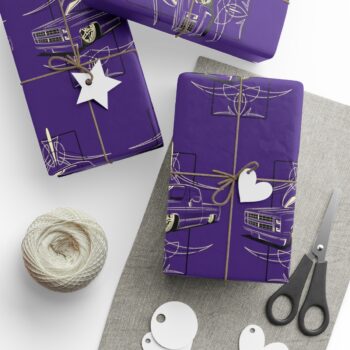 Purple SquareBody With Pinstriping Wrapping Papers