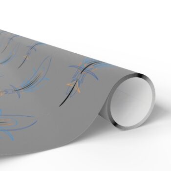 Blue Gold  pinstriping Wrapping Papers