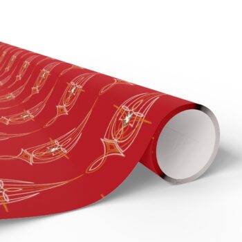 Cream Orange Pinstriping Wrapping Papers