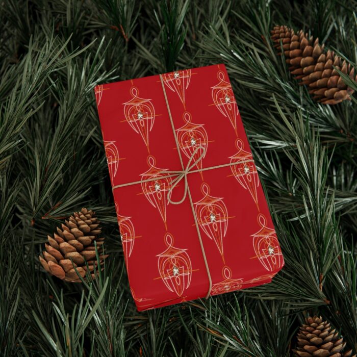 Cream Orange Pinstriping Wrapping Papers - Image 5