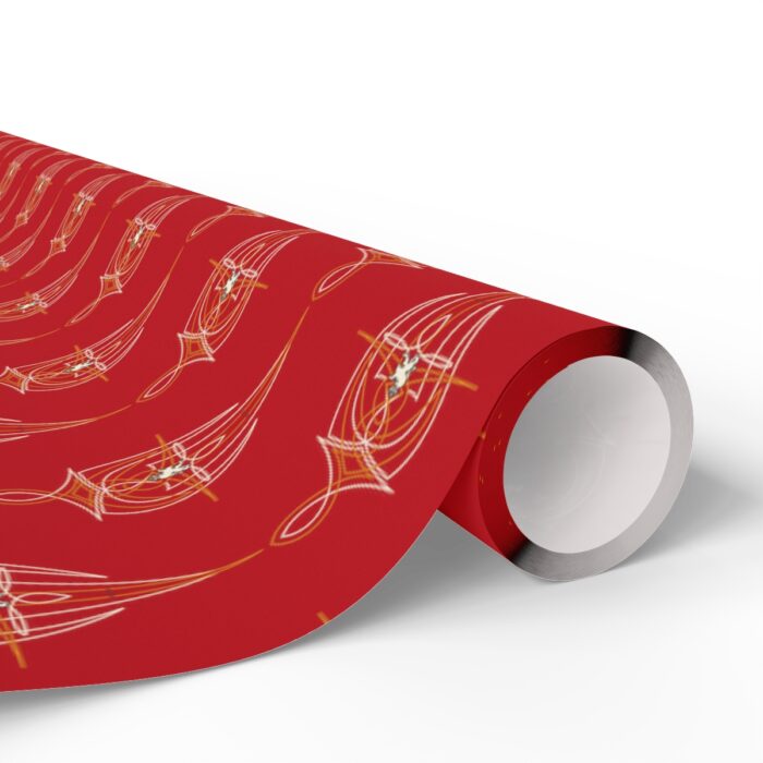 Cream Orange Pinstriping Wrapping Papers - Image 2