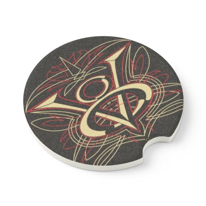 V8 with Pinstriping -Soapstone Car Coaster - Image 4
