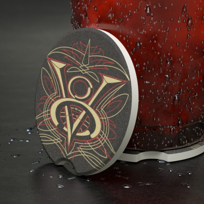 V8 with Pinstriping -Soapstone Car Coaster - Image 6