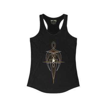 Cream Orange Pinstriping – Women’s Ideal Racerback Tank