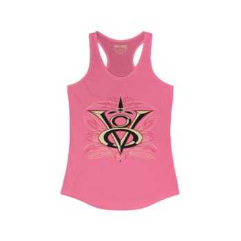 V8 Logo With Pinstriping – Women’s Ideal Racerback Tank