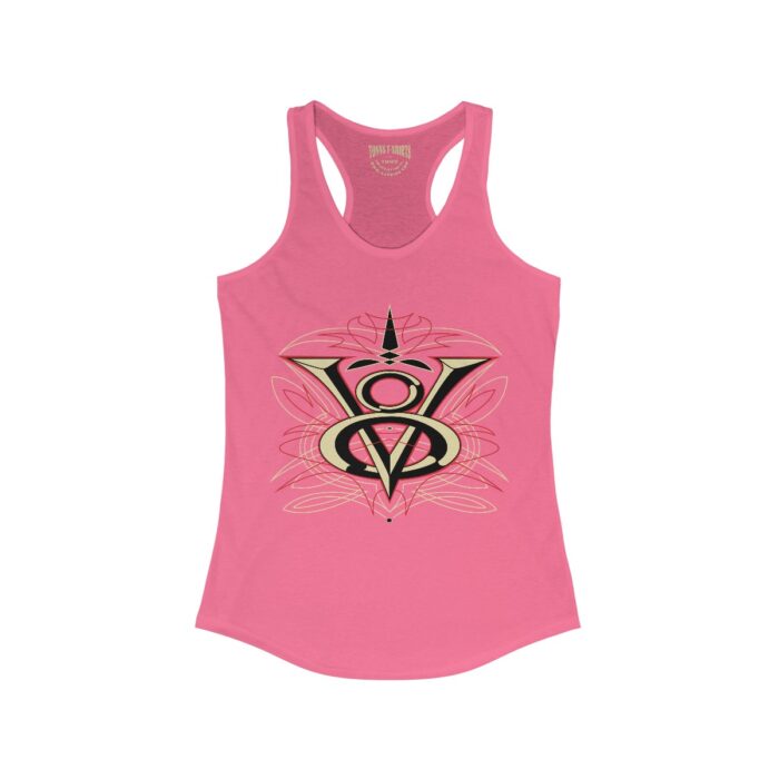 V8 Logo with pinstriping - Women's Ideal Racerback Tank - Image 2
