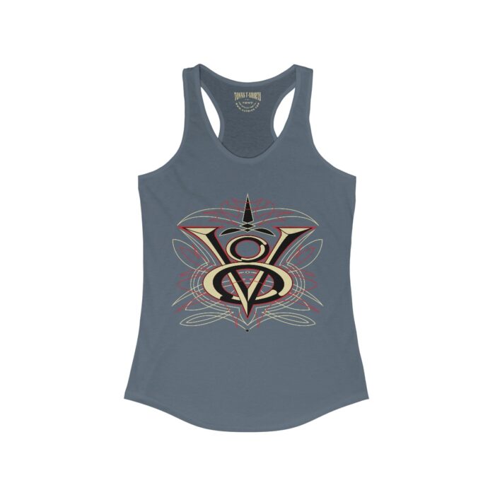V8 Logo with pinstriping - Women's Ideal Racerback Tank - Image 10