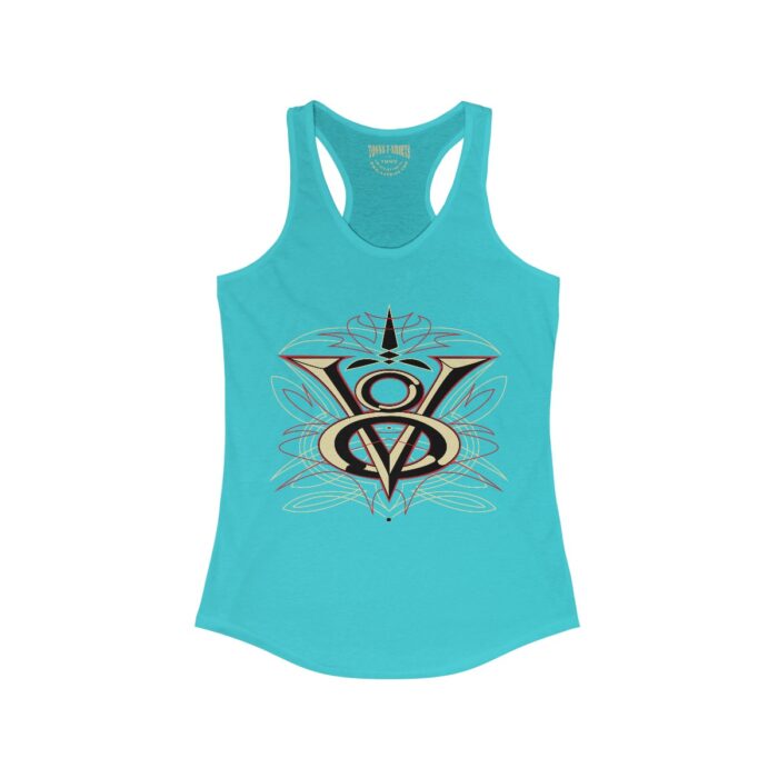 V8 Logo with pinstriping - Women's Ideal Racerback Tank - Image 9