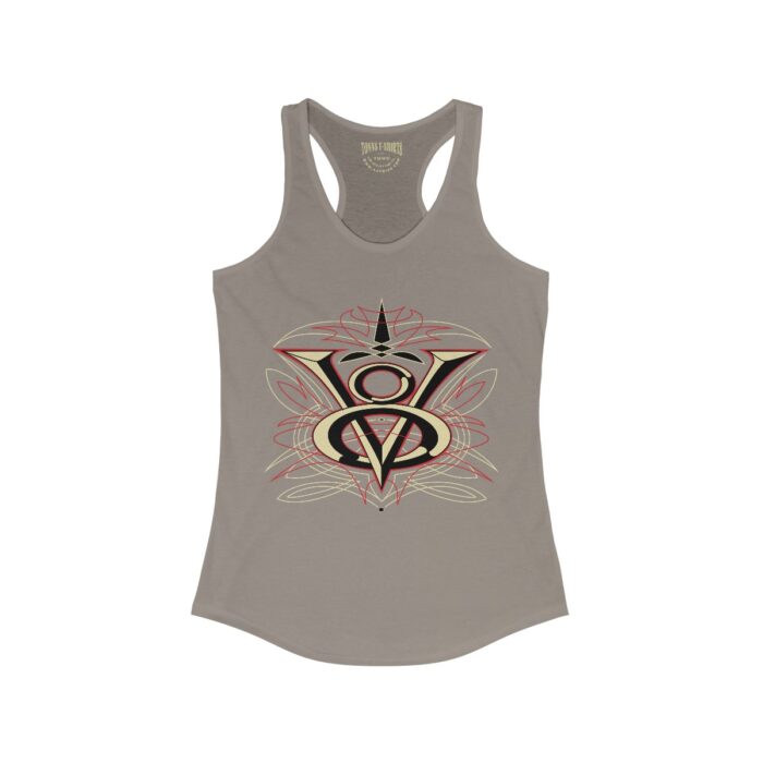 V8 Logo with pinstriping - Women's Ideal Racerback Tank - Image 7