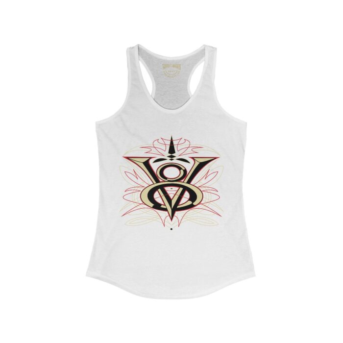 V8 Logo with pinstriping - Women's Ideal Racerback Tank - Image 4