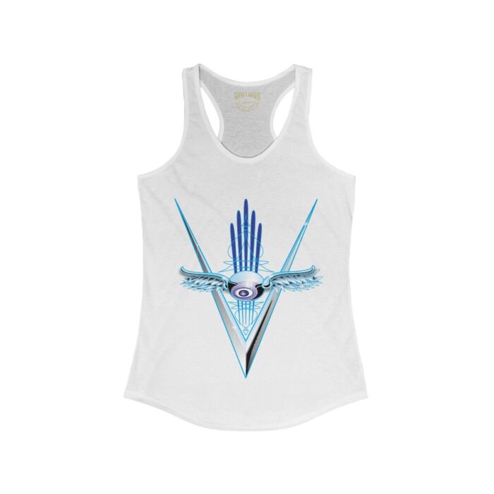 Chrome Eyeball- Women's Ideal Racerback Tank - Image 4