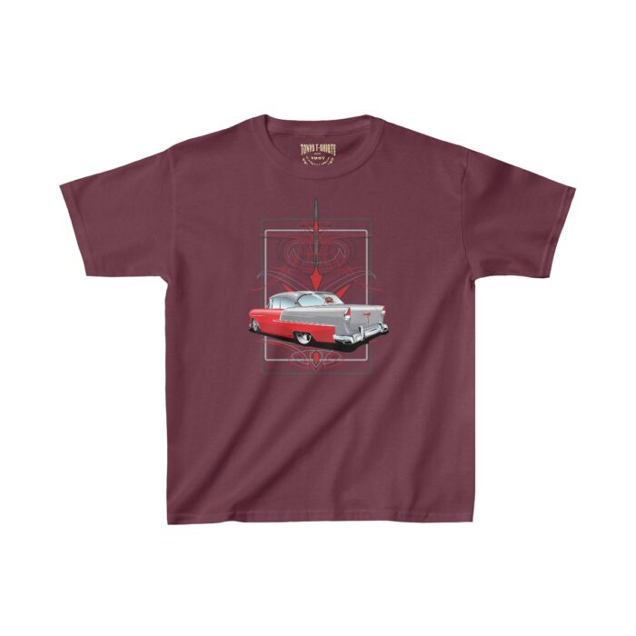 55Chevy Pinstriping (Tony pinstriping design)- Kids Heavy Cotton™ Tee - Image 7