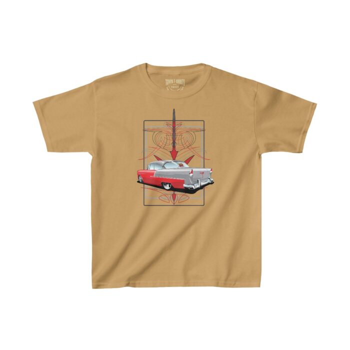 55Chevy Pinstriping (Tony pinstriping design)- Kids Heavy Cotton™ Tee - Image 5