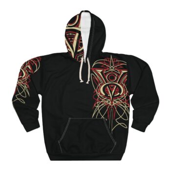 V8 Logo With Pinstriping Logo-Unisex Pullover Hoodie (AOP)