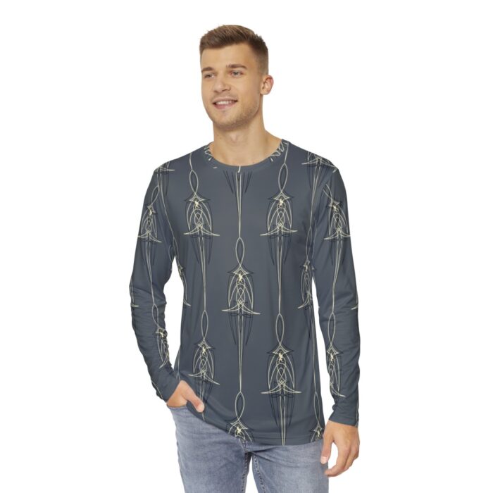 Pinstriping Men's Long Sleeve Shirt (AOP) - Image 4