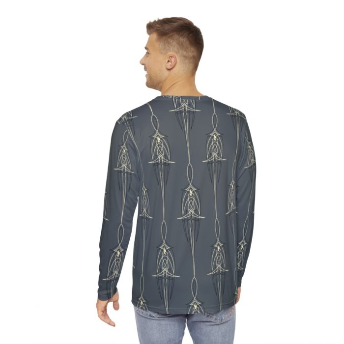 Pinstriping Men's Long Sleeve Shirt (AOP) - Image 3