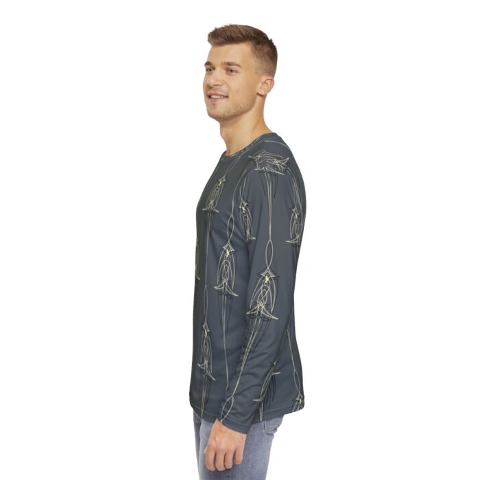 Pinstriping Men's Long Sleeve Shirt (AOP) - Image 2