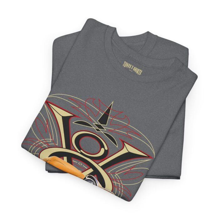 Merc V8 logo with pinstriping - trending Unisex Heavy Cotton Tee - Image 5