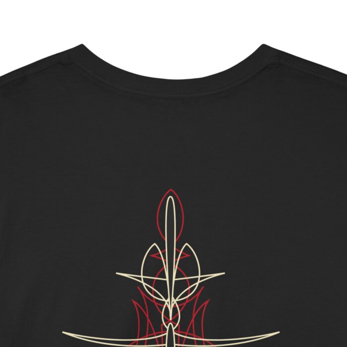 Red, Black Pinstriping Unisex Heavy Cotton Tee - Image 9