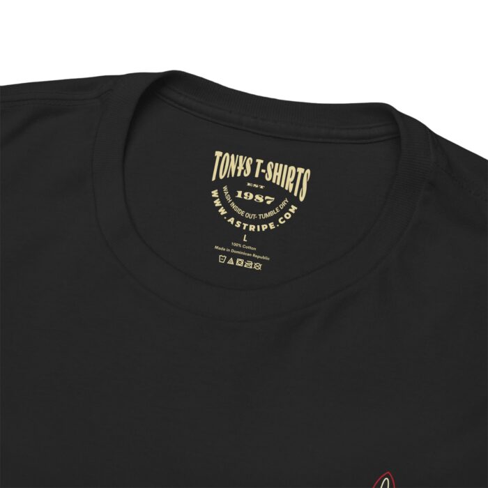 Red, Black Pinstriping Unisex Heavy Cotton Tee - Image 8