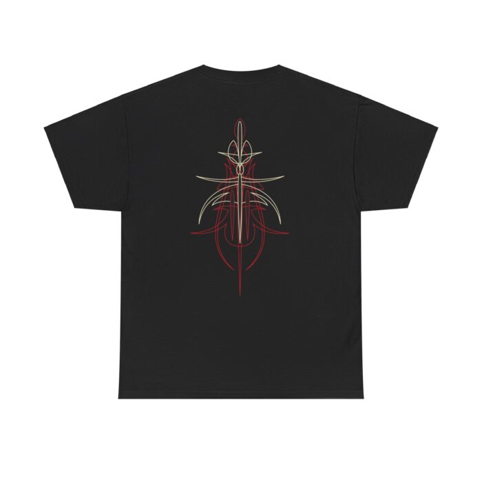 Red, Black Pinstriping Unisex Heavy Cotton Tee - Image 2