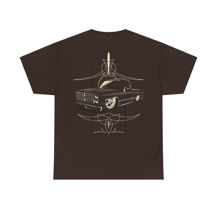 Square Body C10 truck with pinstriping - Unisex Heavy Cotton Tee men's womans gift - Image 6