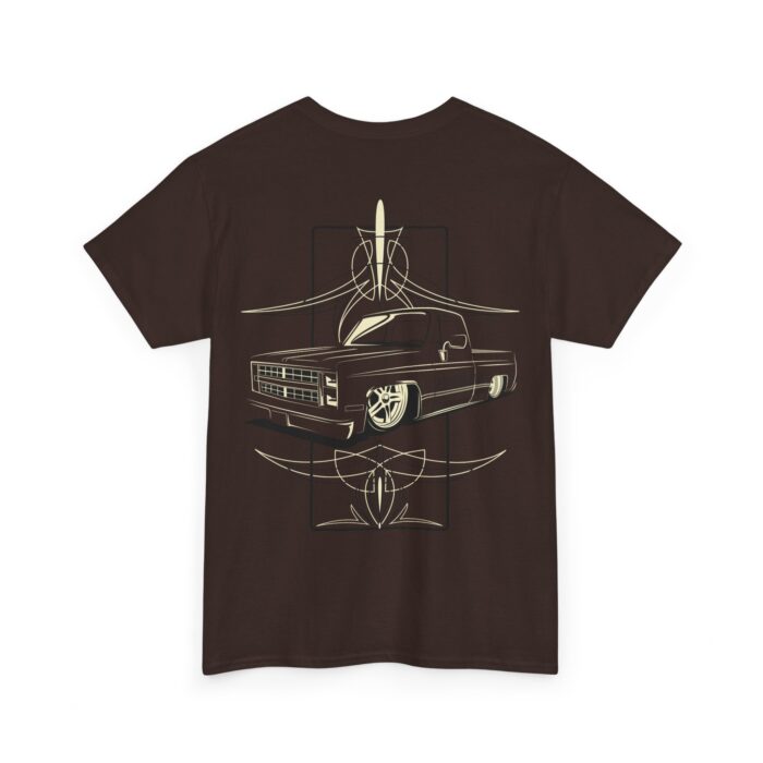 Square Body C10 truck with pinstriping - Unisex Heavy Cotton Tee men's womans gift - Image 8