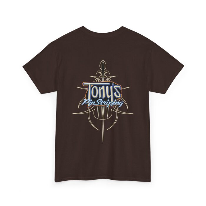 Tonys Logo  with pinstriping - Unisex Heavy Cotton Tee - Image 12