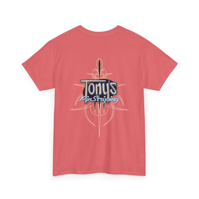 Tonys Logo  with pinstriping - Unisex Heavy Cotton Tee - Image 8
