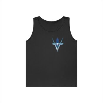 Unisex Heavy Cotton Tank Top pinstriping and chrome eyeball – Casual Summer Apparel